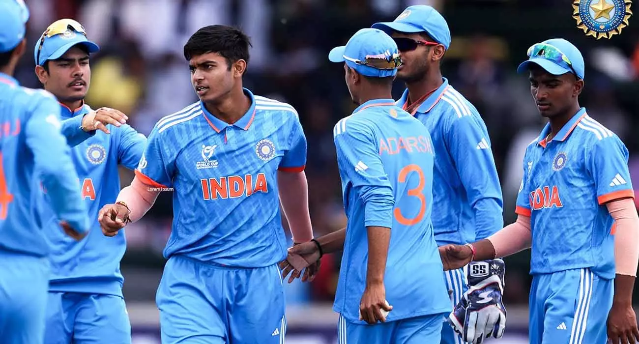 അണ്ടർ 19 ലോകകപ്പ് ഫൈനൽ; ആസ്‌ത്രേലിയക്കെതിരെ ഇന്ത്യക്ക് 254 റൺസ് വിജയ ലക്ഷ്യം