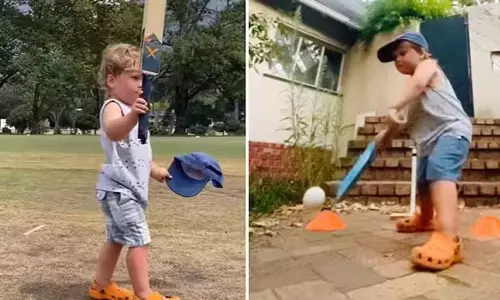 കിടിലൻ സിക്സറുമായി മൂന്നു വയസുകാരൻ