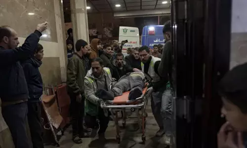 Nasser Hospital, the second largest hospital in Gaza, was completely shut down after Israel launched a heavy attack Nasser Hospital, the second largest hospital in Gaza, was completely shut down after Israel launched a heavy attack