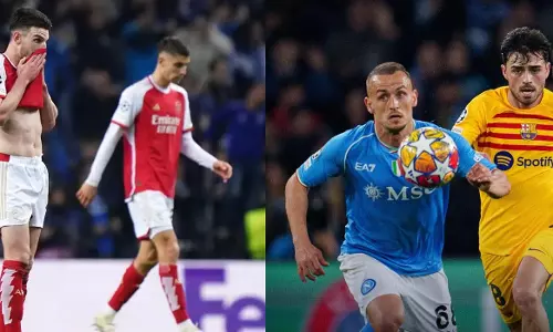 ചാമ്പ്യൻസ് ലീഗിൽ ഇഞ്ചുറി ടൈം ഗോളിൽ ആഴ്‌സനൽ വീണു;  ബാഴ്‌സയെ സമനിലയിൽ തളച്ച് നാപ്പോളി