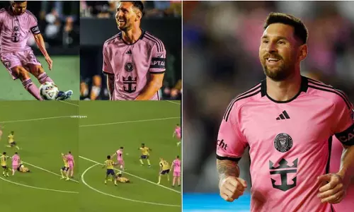 വീണ്ടും മെസിയുടെ മാന്ത്രിക സ്പർശം; വീണു കിടക്കുന്ന താരത്തിന് മുകളിലൂടെ ഡ്രിബ്ലിങ് സ്‌കിൽ- വീഡിയോ