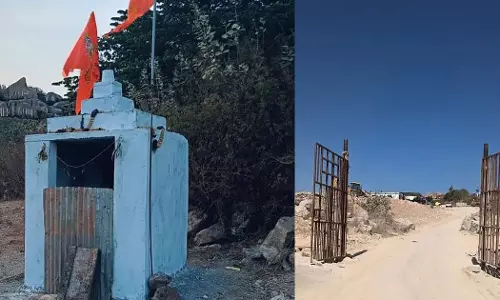 ചരിത്രപ്രസിദ്ധ ഖാജഗുഡ റോക്‌സ് സൈറ്റിൽ പത്ത് ദിവസത്തിനിടെ പണിതത് രണ്ട് അനധികൃത ക്ഷേത്രങ്ങൾ