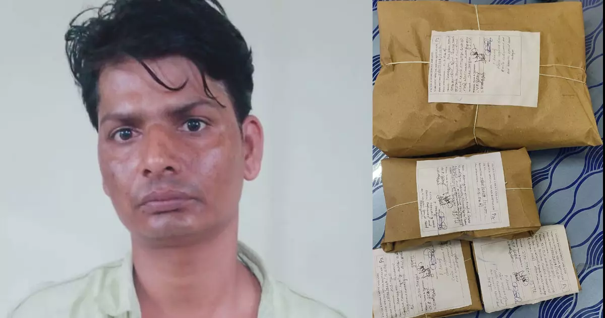 Kottayam excise caught Rajasthan native with brown sugar and ganja