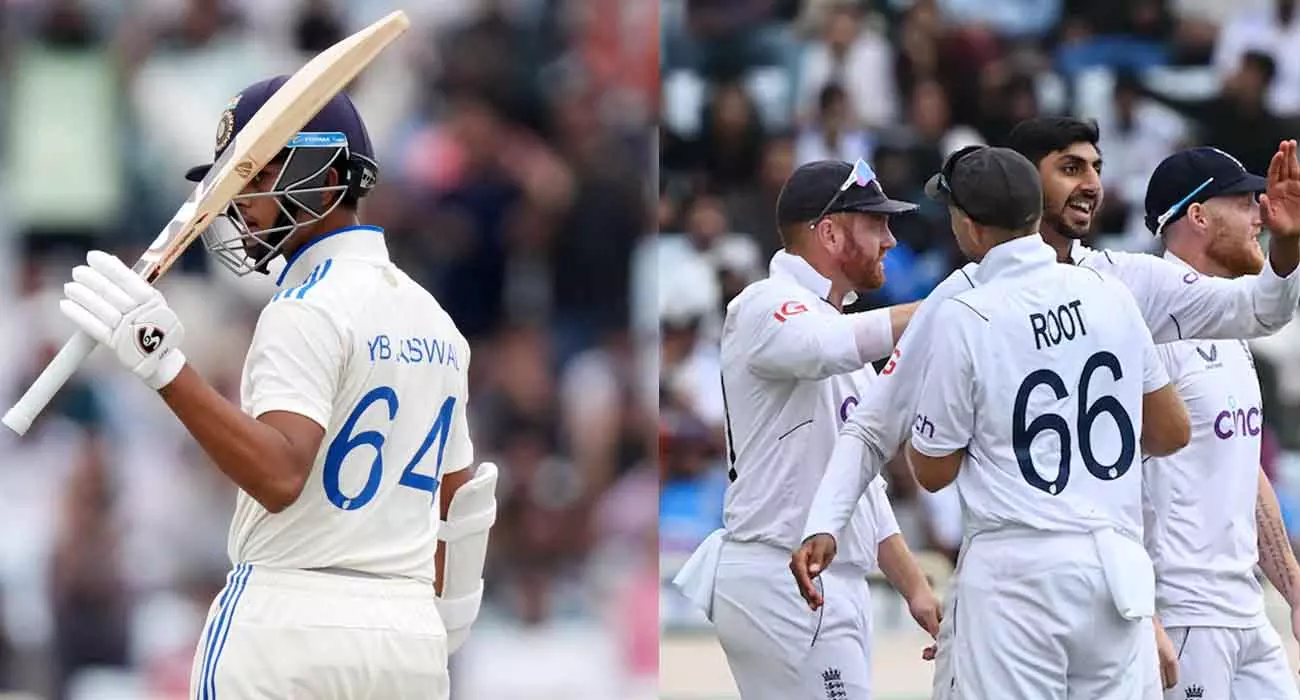 റാഞ്ചി ടെസ്റ്റിൽ ഇന്ത്യക്ക് ബാറ്റിങ് തകർച്ച; ഏഴ് വിക്കറ്റ് നഷ്ടം, ജയ്‌സ്വാളിന് അർധ സെഞ്ചുറി