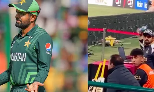 സിംബാബ്‌വേ മർദ്ദകനെന്ന് കാണികൾ; കുപ്പിയെടുത്ത് എറിയാനോങ്ങി ബാബർ അസം- വീഡിയോ