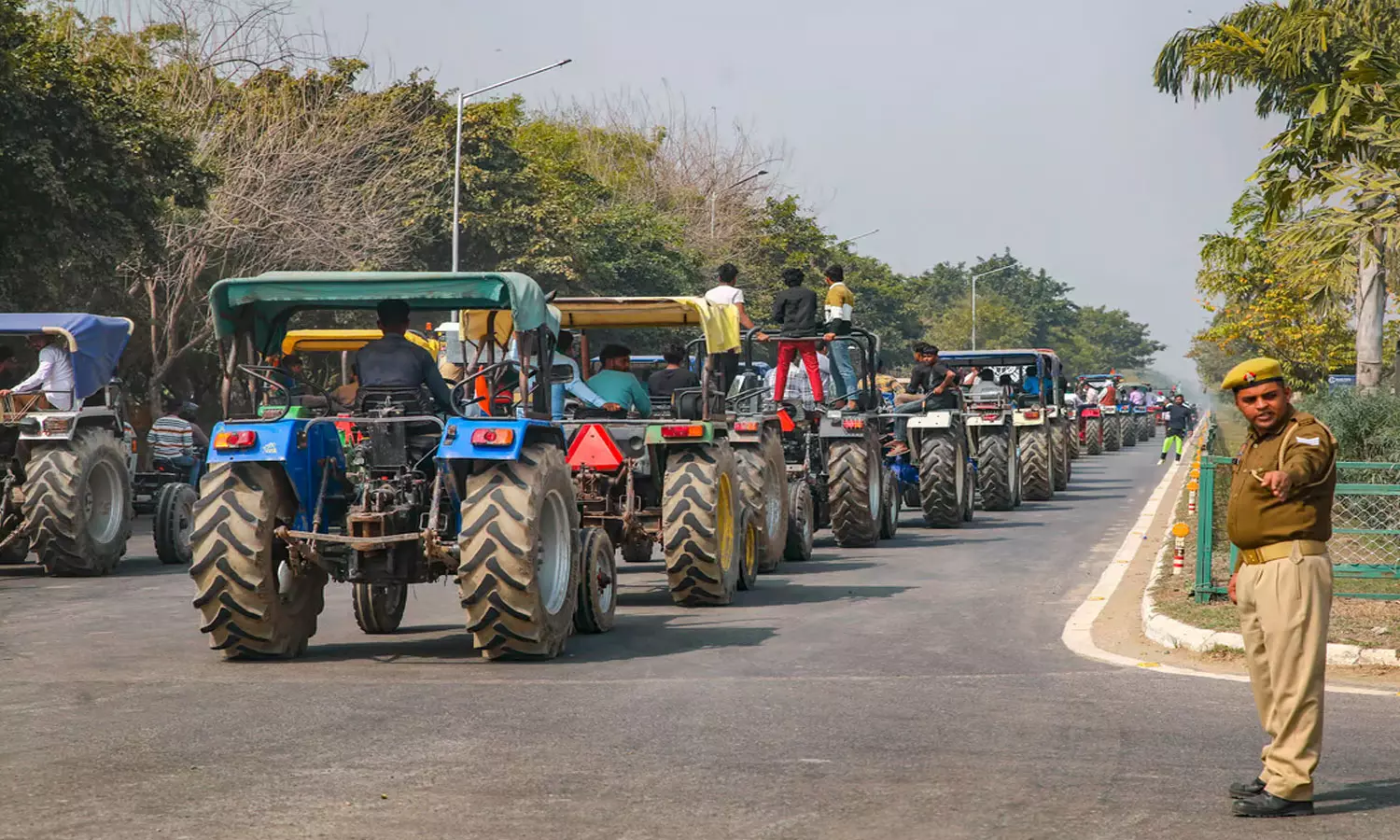 Tractor rally in Noida_Delhi