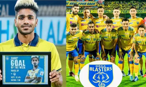 ഞങ്ങൾ ലോകകപ്പൊന്നും നേടിയില്ലെന്നറിയാം; കളി കാണാനെത്താത്ത ആരാധകരെ ട്രോളി  രാഹുൽ കെ പി