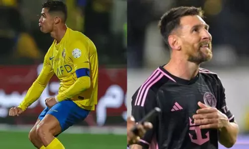 മെസീ,മെസീ വിളിയിൽ നിയന്ത്രണം വിട്ട്  ക്രിസ്റ്റ്യാനോ; കാണികൾക്ക് നേരെ അശ്ലീല ആംഗ്യം