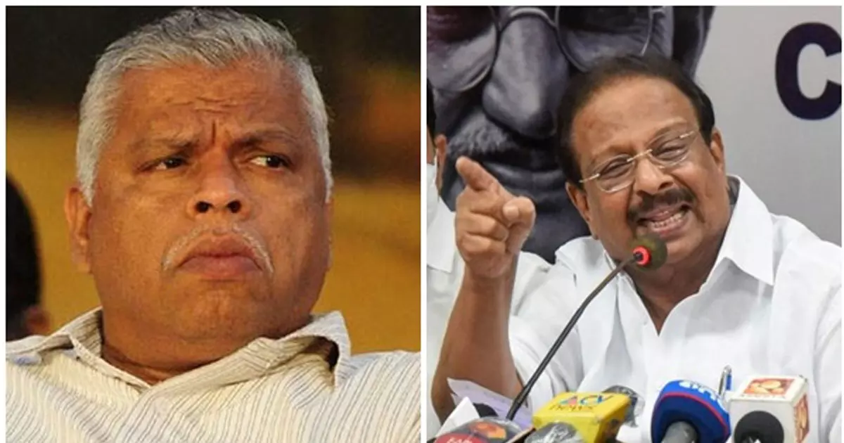 K Sudhakaran will contest against MV Jayarajan in Kannur Lok Sabha elections K Sudhakaran will contest against MV Jayarajan in Kannur Lok Sabha elections