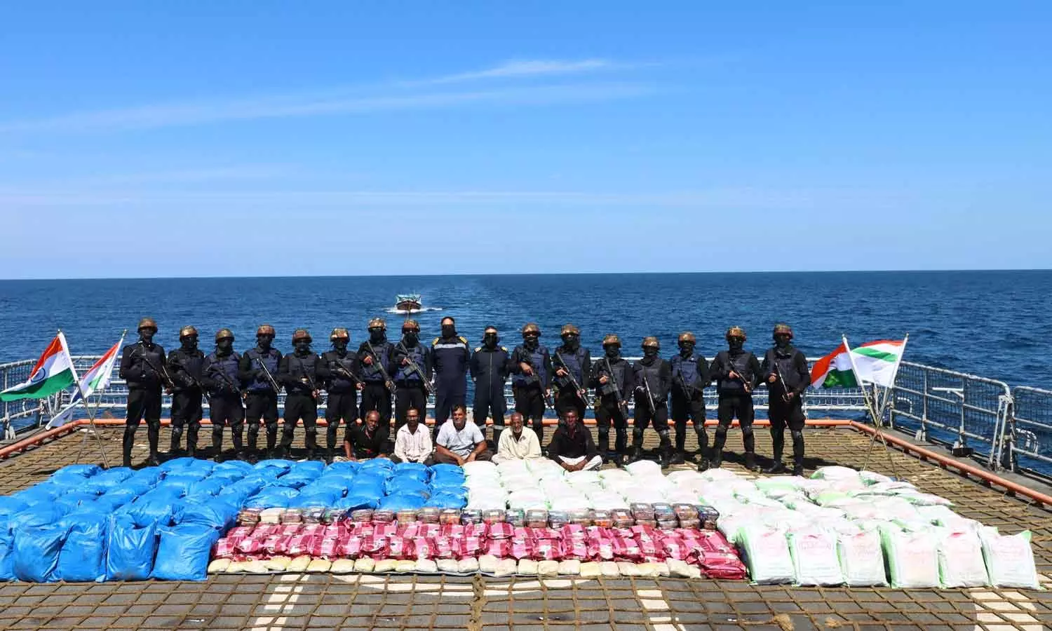 3,300 kg of hashish, meth seized off Gujarat coast