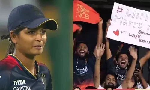 വിൽ യു മാരി മീ ശ്രേയങ്ക ; വനിതാ പ്രീമിയർ ലീഗ് മത്സരത്തിനിടെ വിവാഹഭ്യാർത്ഥന വൈറൽ