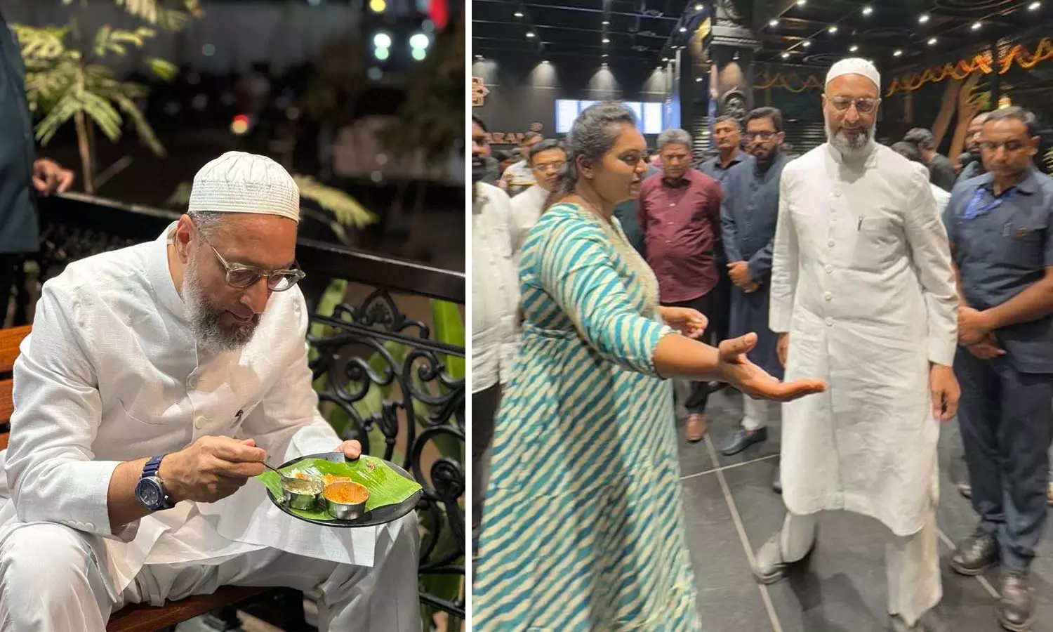 Asaduddin Owaisi visits Hyderabads Rameshwaram Cafe