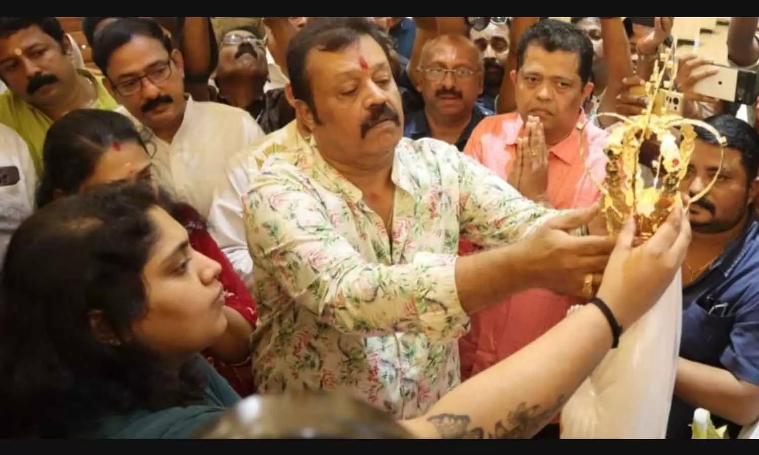 will check the amount of gold in the crown dedicated to Thrissur Lourdes Church will check the amount of gold in the crown dedicated to Thrissur Lourdes Church