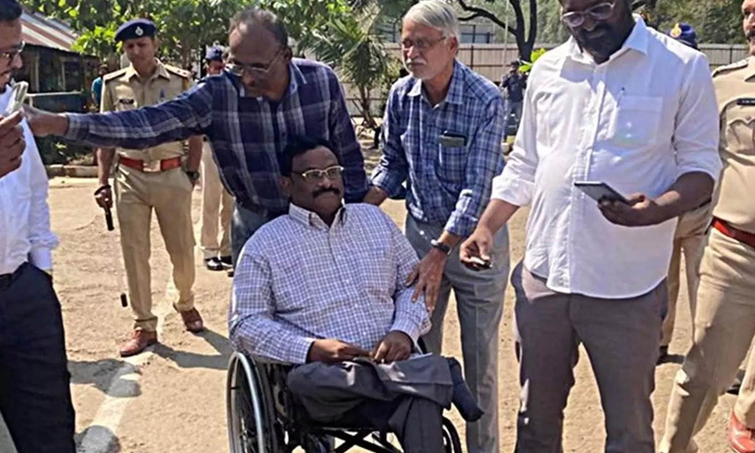 gn saibaba released from jail