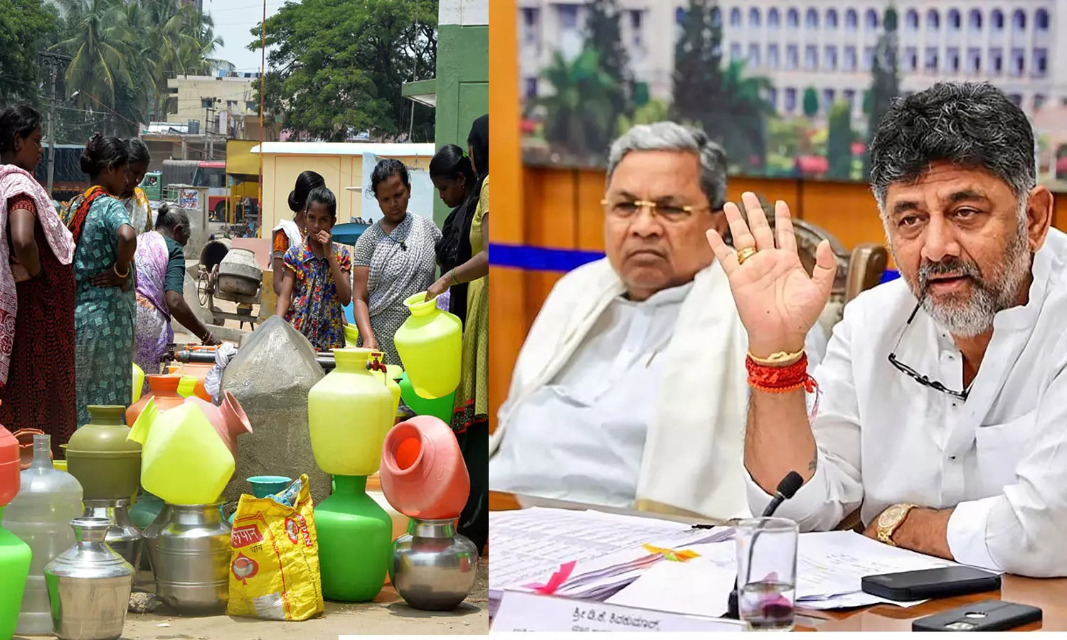 സിദ്ധരാമയ്യക്ക് വെള്ളമില്ല;  ശിവകുമാറിന്റെ കിണറുകൾ വറ്റി;   ബംഗളൂരുവിനെ പിടിമുറുക്കി വരൾച്ച