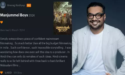 അസാധ്യ സിനിമ, മലയാള ചിത്രങ്ങള്‍ ഹിന്ദി സിനിമയെ വളരെ പിന്നിലാക്കി : മഞ്ഞുമ്മല്‍ ബോയ്‌സിനെ പ്രകീര്‍ത്തിച്ച് അനുരാഗ് കശ്യപ്