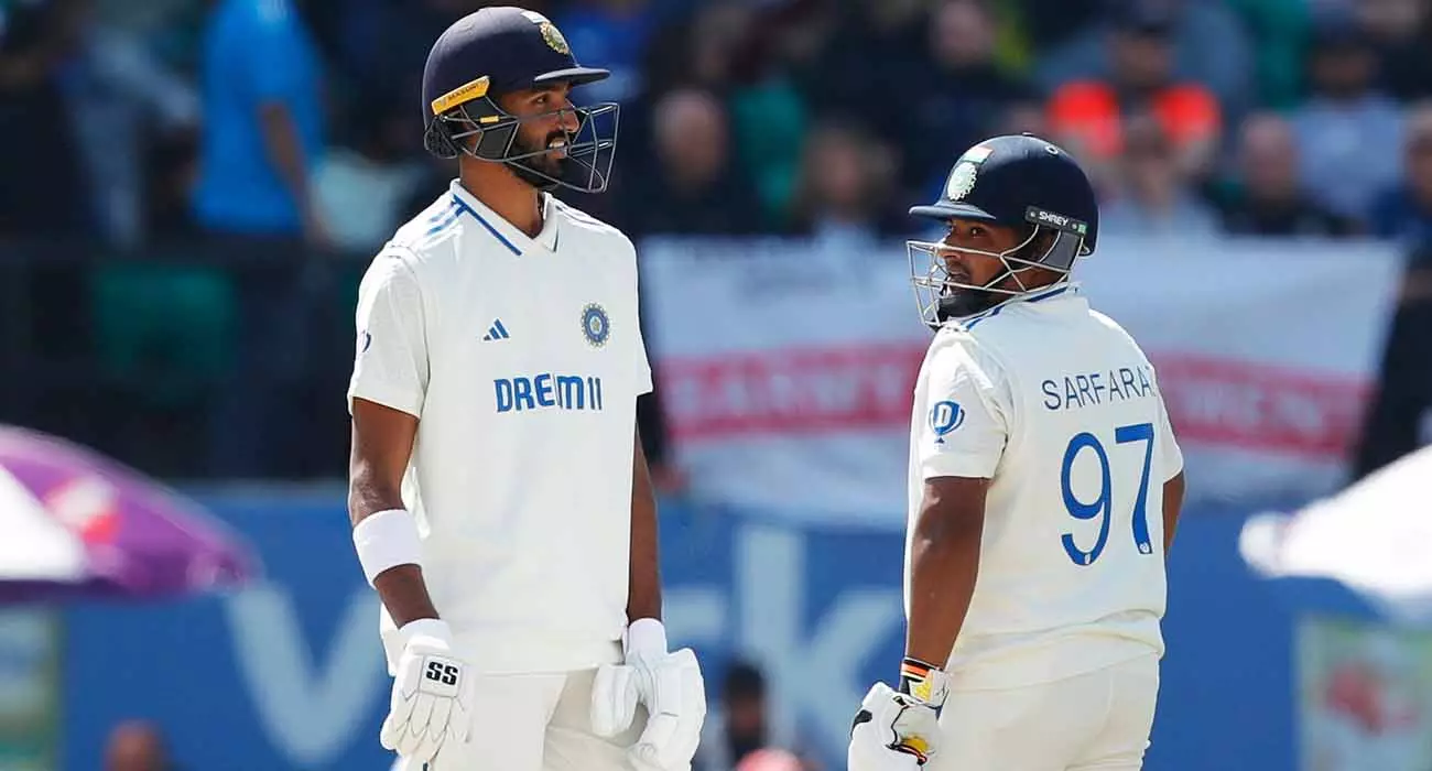 ധരംശാല ടെസ്റ്റിൽ പിടിമുറുക്കി ഇന്ത്യ; അരങ്ങേറ്റം ഗംഭീരമാക്കി പടിക്കൽ