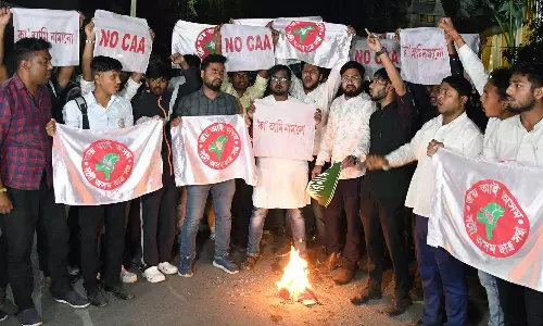 Widespread protests in Assam following the release of the Citizenship Amendment Act notification, Assam CAA protest