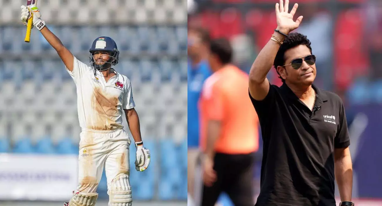 ഇതിഹാസ താരത്തിൽ പ്രചോദനമുൾകൊണ്ടാണ് ബാറ്റ് വീശിയത്; സച്ചിന്റെ റെക്കോർഡ് തകർത്ത ശേഷം മുഷീർ ഖാൻ ഇതിഹാസ താരത്തിൽ പ്രചോദനമുൾകൊണ്ടാണ് ബാറ്റ് വീശിയത്; സച്ചിന്റെ റെക്കോർഡ് തകർത്ത ശേഷം മുഷീർ ഖാൻ