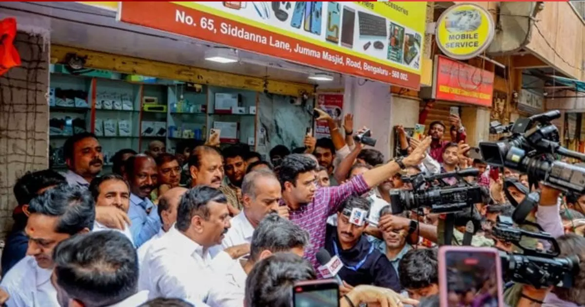 Shop owner beaten up: BJP MP Tejashwi Surya booked for hate speech