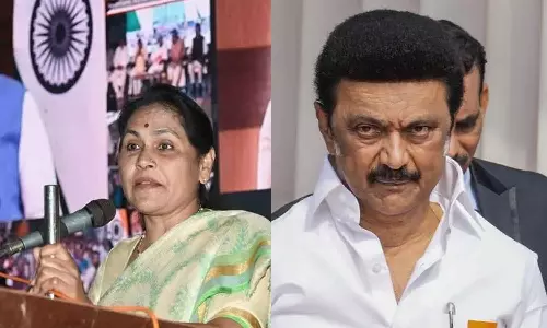 ശോഭ കരന്തലജെയെ വിടാതെ ഡി.എം.കെ; തെരഞ്ഞെടുപ്പ് കമ്മീഷനിൽ പരാതി നൽകി ശോഭ കരന്തലജെയെ വിടാതെ ഡി.എം.കെ; തെരഞ്ഞെടുപ്പ് കമ്മീഷനിൽ പരാതി നൽകി