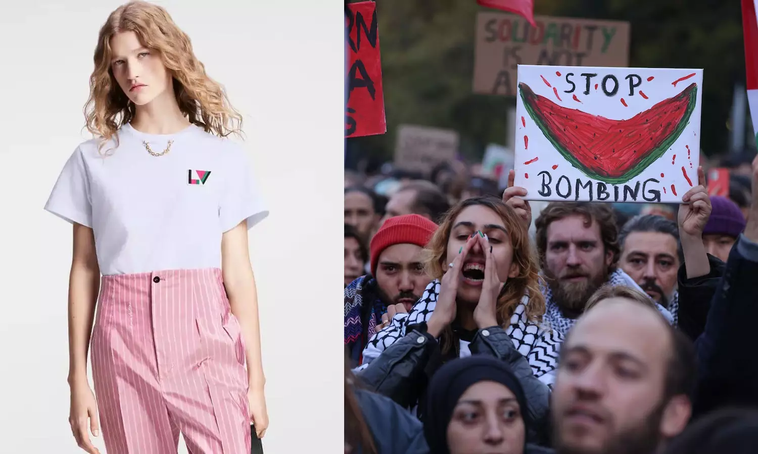 ടി ഷര്ട്ടില് ഫലസ്തീന് പ്രതിരോധ ചിഹ്നമായ തണ്ണിമത്തന്; ലൂയിസ് വിട്ടണ് കമ്പനിക്കെതിരെ വിമര്ശനം ടി ഷര്ട്ടില് ഫലസ്തീന് പ്രതിരോധ ചിഹ്നമായ തണ്ണിമത്തന്; ലൂയിസ് വിട്ടണ് കമ്പനിക്കെതിരെ വിമര്ശനം