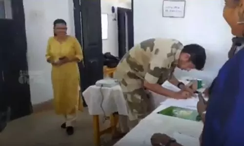 Election rehearsal  for the differently abled_Kochi