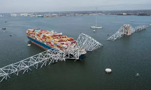 Baltimore bridge collapse,Maryland,Marylandbridge collapse, Dali container ship ,Baltimore bridge,ബാൾട്ടിമോർ അപകടം, ബാൾട്ടിമോർ പാലം തകർന്ന സംഭവം, ചരക്കുകപ്പല്‍ തകര്‍ന്ന സംഭവം,world news today,Baltimore