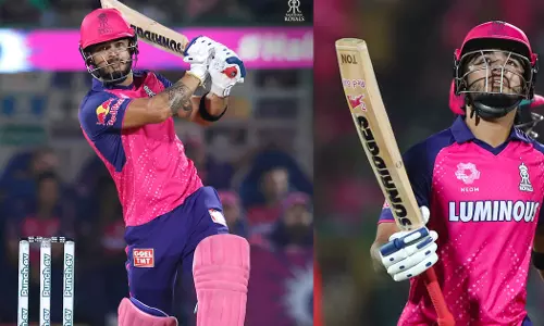 വമ്പോടെ റിയാന്‍ പരാഗ്; രാജസ്ഥാനെതിരെ ഡല്‍ഹിക്ക് 186 റണ്‍സ്  വിജയലക്ഷ്യം