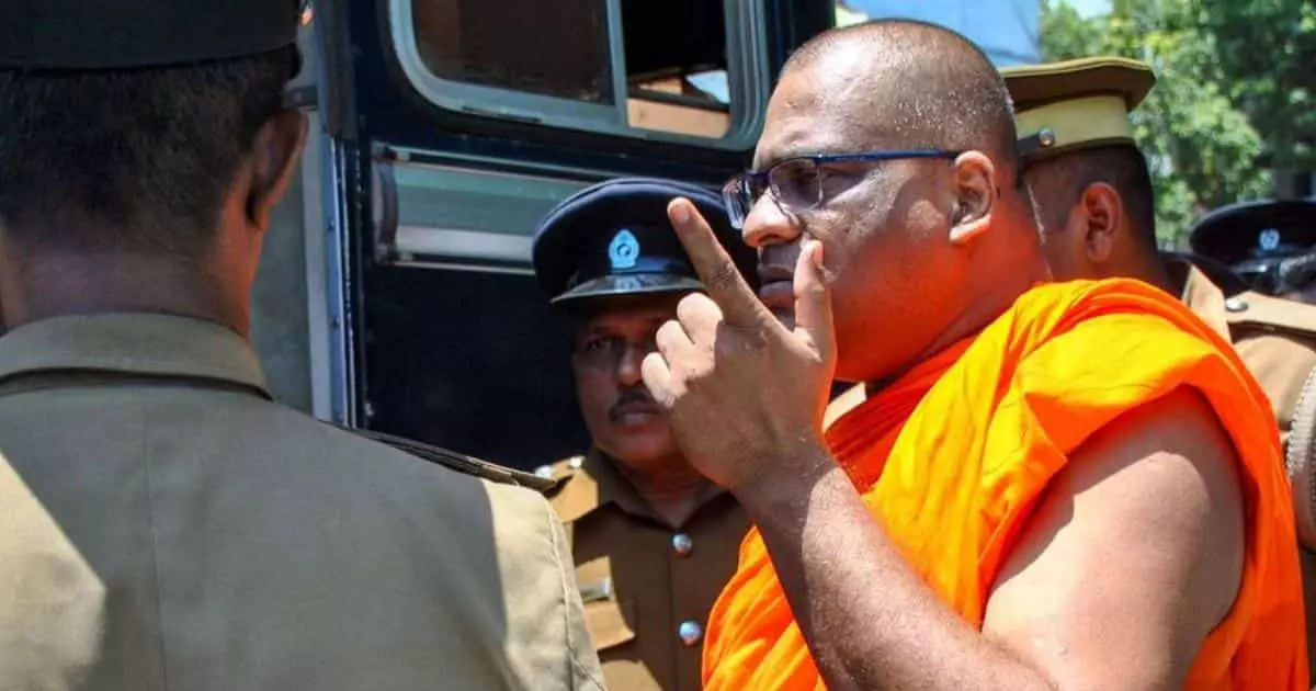 Buddhist monk Galagodam Gnanasara was sentenced to four years in prison for insulting the Muslim community in Sri Lanka.