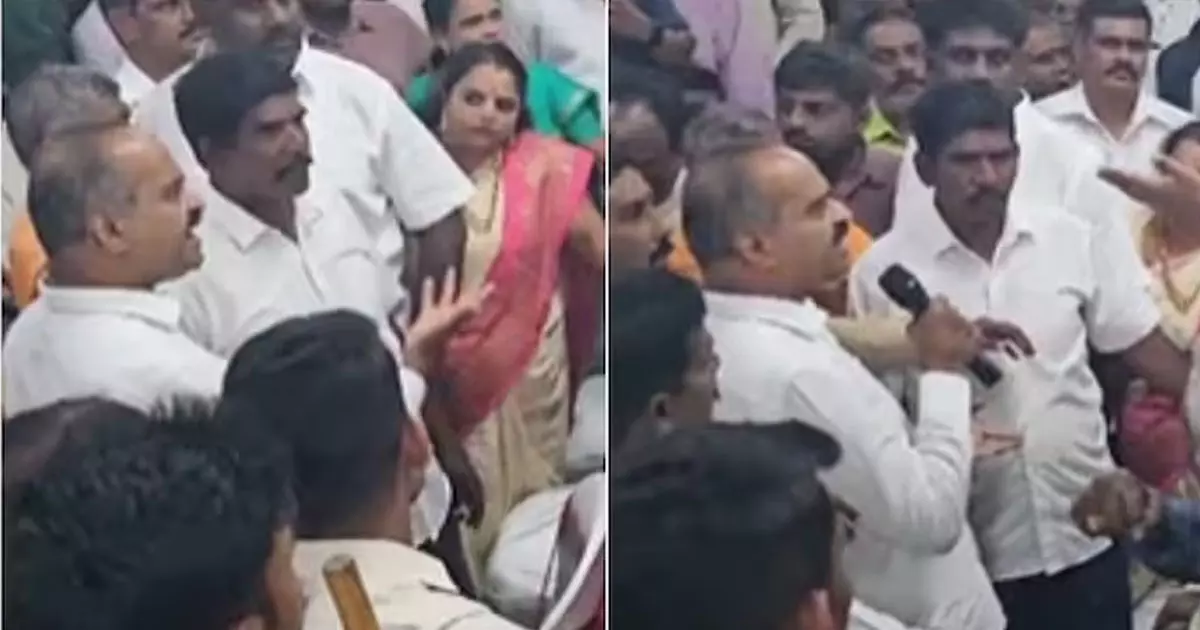 മൂന്നുവട്ടം തെരഞ്ഞെടുക്കപ്പെട്ടിട്ടും ഒന്നും ചെയ്തില്ല; ബി.ജെ.പി എം.പിയെ ചോദ്യം ചെയ്ത് അണികൾ മൂന്നുവട്ടം തെരഞ്ഞെടുക്കപ്പെട്ടിട്ടും ഒന്നും ചെയ്തില്ല; ബി.ജെ.പി എം.പിയെ ചോദ്യം ചെയ്ത് അണികൾ