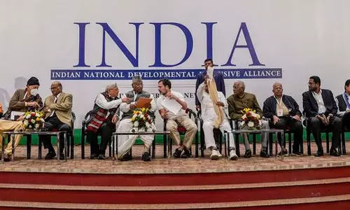 INDIA bloc mega rally,mega rally in Delhi ,INDIA bloc rally on Arvind Kejriwals arrest,Arvind Kejriwal,ഇന്‍ഡ്യ സംഖ്യത്തിന്‍റെ മഹാറാലി,ഇന്‍ഡ്യ മുന്നണി,അരവിന്ദ് കെജ്‍രിവാള്‍,ഡല്‍ഹി മദ്യനയ അഴിമതി,ഡല്‍ഹി മുഖ്യമന്ത്രി