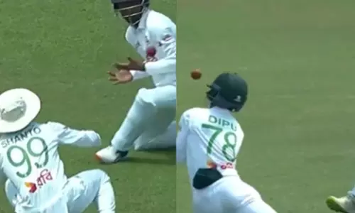 ഒന്നല്ല, രണ്ടല്ല,മൂന്നു ശ്രമം; എന്നിട്ടും ക്യാച്ച് കൈവിട്ട് ബംഗ്ലാദേശ് താരങ്ങൾ-വീഡിയോ