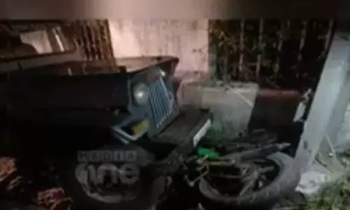 Two people died in a bike collided with a jeep in Kumali