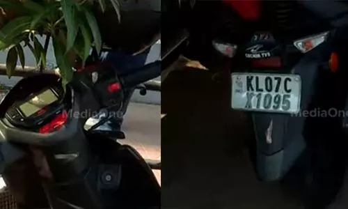 scooter rider died due to entangled rope tied  as part of the Prime Ministers visit