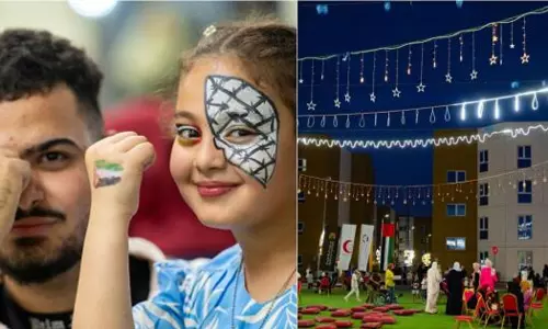 Emirates Humanitarian City, a housing complex in Musafa, Abu Dhabi, for Palestinians evacuated from Gaza