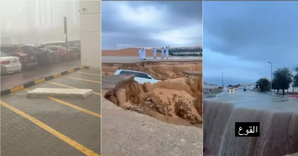 Heavy rain in UAE; Waterlogging is severe in Dubai and Sharjah Heavy rain in UAE; Waterlogging is severe in Dubai and Sharjah
