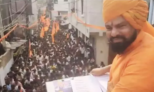 Raja Singh sings Islamophobic songs at Ram Navami Shobha Yatra