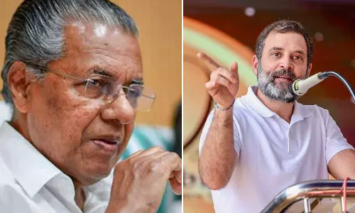 Pinarayi Vijayan and Rahul Gandhi Pinarayi Vijayan and Rahul Gandhi
