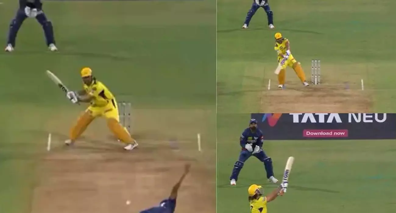 ഈ സൈസ് ഷോട്ട് എടുക്കാത്തതാണല്ലോ; ധോണിയുടെ ബാറ്റിങ് പ്രകടനത്തിൽ ആരാധകർ-വീഡിയോ