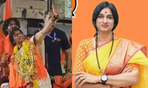The police have booked Madhavi Latha, Hyderabad BJP Lok Sabha candidate, for hate speech against Muslim community and shooting-arrow gesture towards mosque in Hyderabad