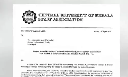 Complaint against V.C in charge of Kasaragod University