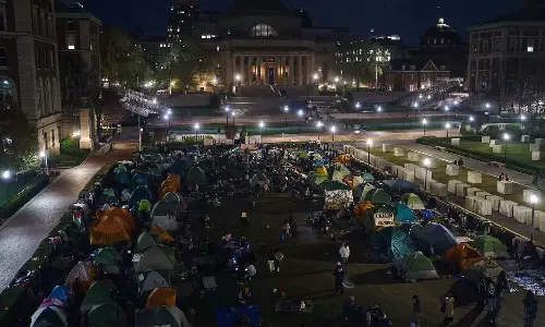 Pro Palestine protest in Columbia university