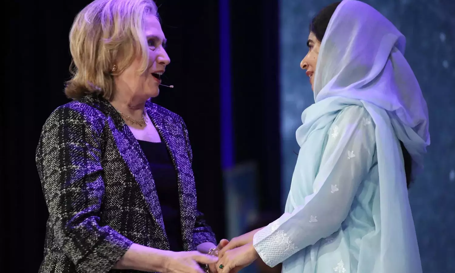 hillary Clinton with malala yousafzai