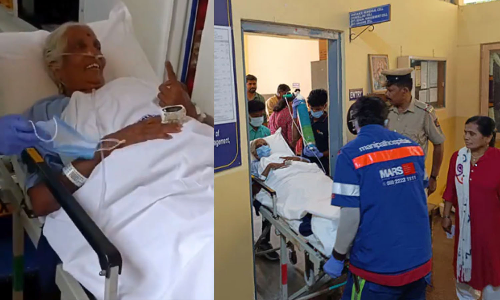 ഐസിയുവിൽ നിന്ന് സ്‌ട്രെച്ചറിൽ വോട്ടുചെയ്യാനെത്തി 78കാരി കലാവതി