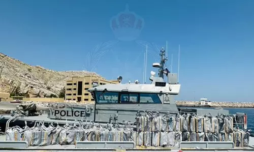 Coast Guard Police in Musandam Governorate intercepted nine boats carrying 20 Asians while smuggling huge quantities of liquor.