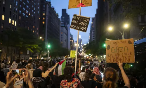 Pro-Palestine protesters march