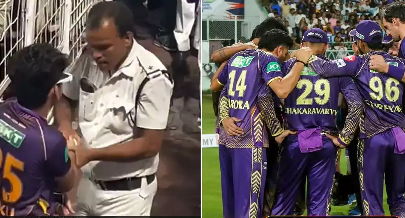 ഗ്യാലറിയിലേക്കടിച്ച പന്ത് മോഷ്ടിക്കാൻ ശ്രമം; കൊൽക്കത്തൻ ആരാധകന് പിന്നീട് സംഭവിച്ചത്-വീഡിയോ