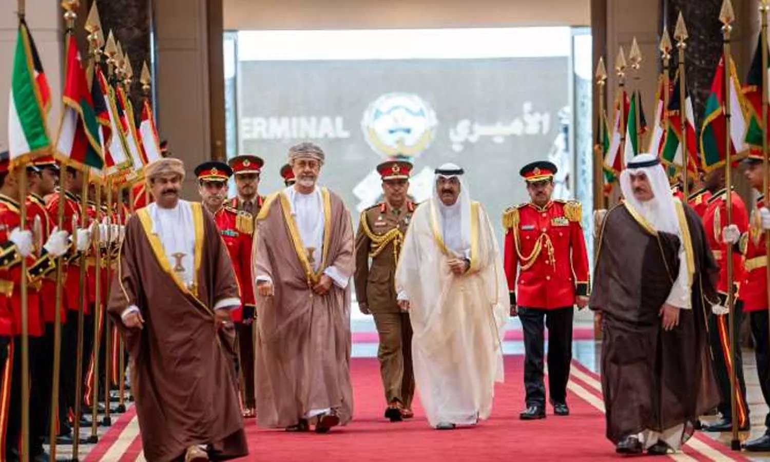 The Sultan of Oman returned from Kuwait after an official visit