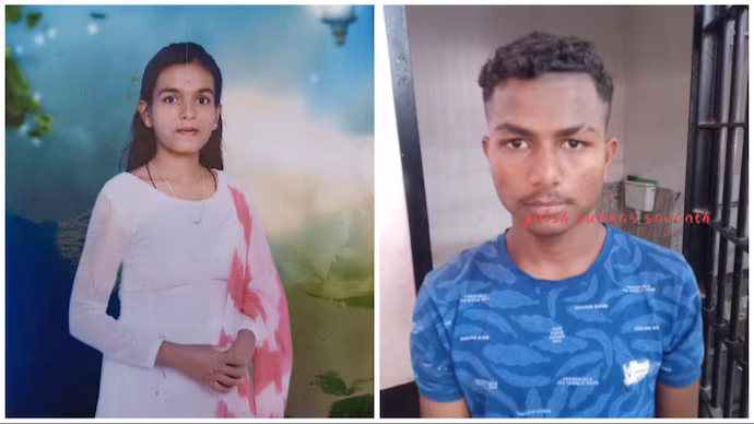 Victim Anjali Ambigera (left) and accused Vishwa alias Girish (right).